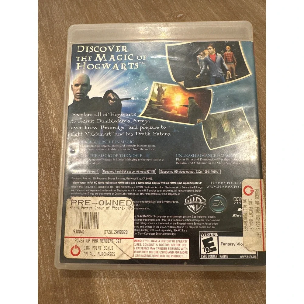 Harry Potter and the Order of the Phoenix Sony PlayStation 3 PS3 Game CIB